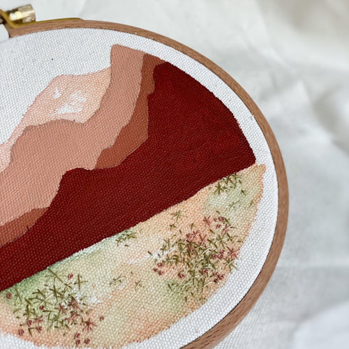 THE LITTLE RED LANDSCAPE - EMBROIDERY - OXANA KRASNOFF 