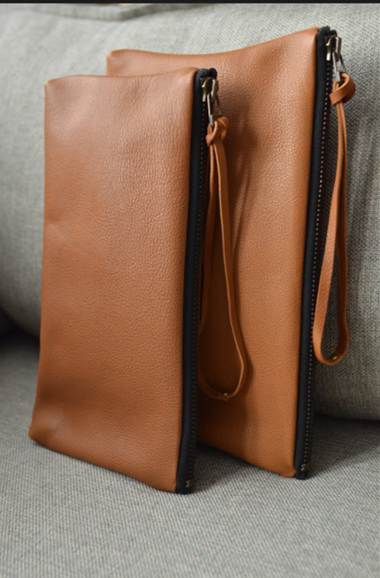 CHAMOIS LEATHER POUCH - CLAUDE