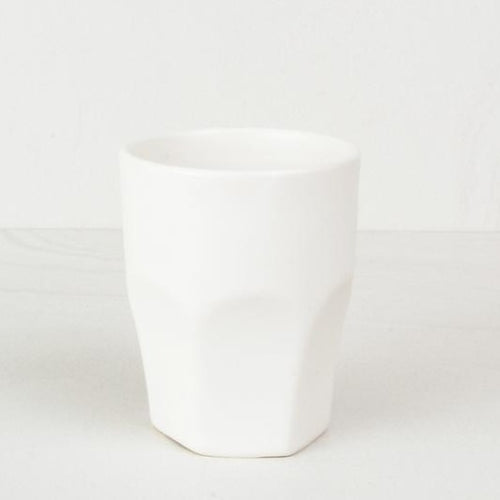 CERAMIC COFFEE TUMBLER - WHITE