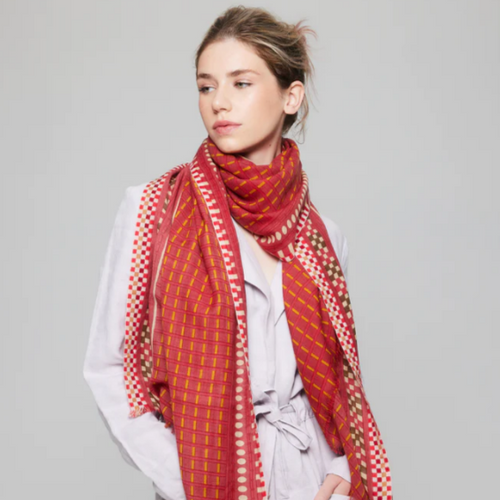 AZUR SCARF - RED AND YELLOW