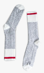 CLASSIC CHALET SOCKS - GRAY &amp; RED