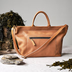 LARGE GOLDEN HOUR LEATHER BAG - OLIVIA