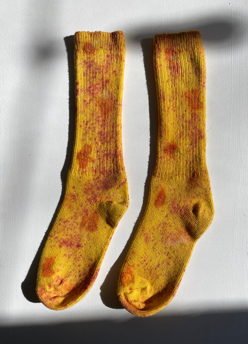 MIRABEL SOCKS WITH FLORAL PRINT - MARIE LES BAINS