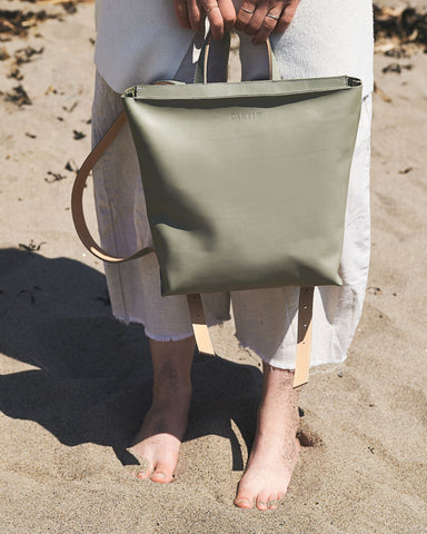 BACKPACK - ANGÈLE - LICHEN LEATHER