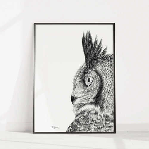 ILLUSTRATION LARGE OWN OWL - LE NID ATELIER 