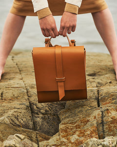 BACKPACK - SMALL PRISQUE - WHEAT LEATHER