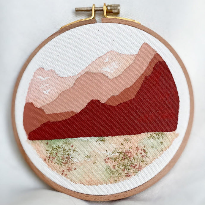 THE LITTLE RED LANDSCAPE - EMBROIDERY - OXANA KRASNOFF 
