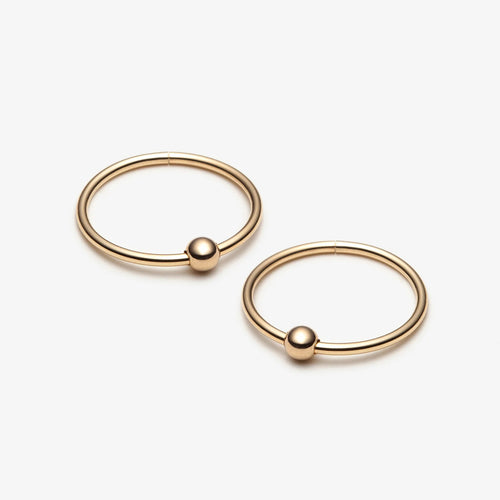 SLEEPPER RING EARRINGS – 10K YELLOW GOLD – CAMILLETTE