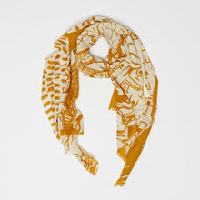 Load image into Gallery viewer, CAFÉ BOHÈME SCARF - YELLOW AND OFF-WHITE
