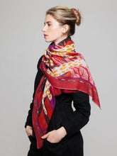 Load image into Gallery viewer, TOPAZ SCARF - RED, PINK AND PURPLE