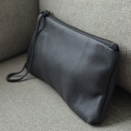 NAVY LEATHER POUCH - CLAUDE