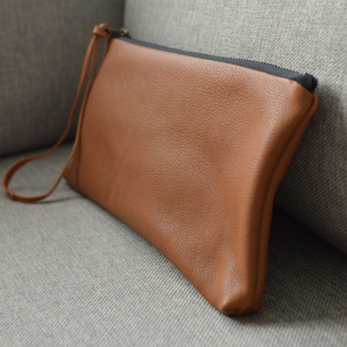 CHAMOIS LEATHER POUCH - CLAUDE