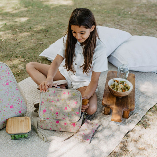 BACKPACK - PINK AND GOLD SPLASHES