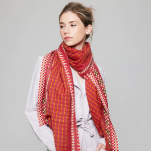FOULARD AZUR - ROUGE ET JAUNE