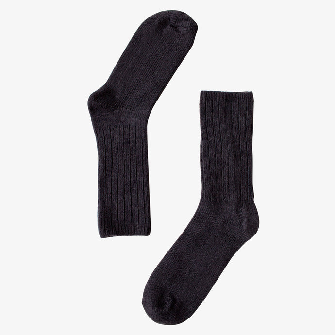 MERINO & BLACK LAMBSKIN SOCKS