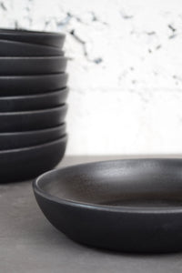 Ceramic meal bowl - Gray - white - Black