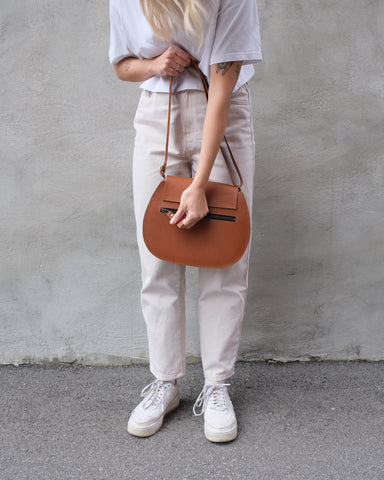 COGNAC LEATHER ANITA BAG