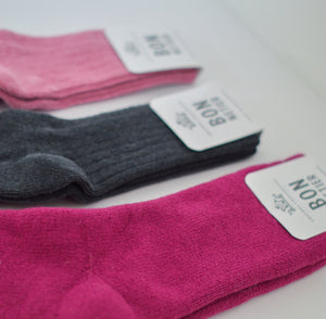 CHAUSSETTES MÉRINOS & AGNEAU GRIS