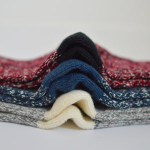 BURGUNDY CHALET &amp; MERINO SOCKS