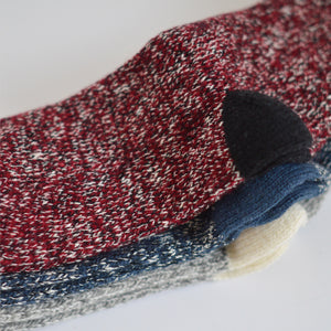 BURGUNDY CHALET &amp; MERINO SOCKS