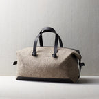 LARGE BAG IN FELT AND BLACK LEATHER OR BLACK LEATHER - EUGÈNE