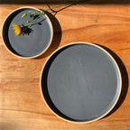 SPECKLE STONEWARE LARGE PLATE - MIDNIGHT BLUE