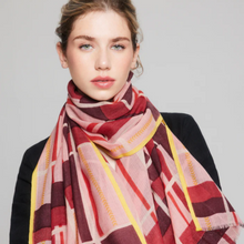 Load image into Gallery viewer, INVERNESS SCARF - PINK, ORANGE AND BRIGHT YELLOW