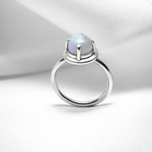 Load image into Gallery viewer, PANDIA RING - SILVER AND BLUE AGATE