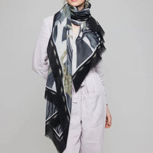 Load image into Gallery viewer, TOPAZE SCARF - BLACK, GRAY AND WHITE