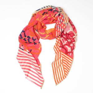 CELESTIAL SCARF - PINK AND ORANGE