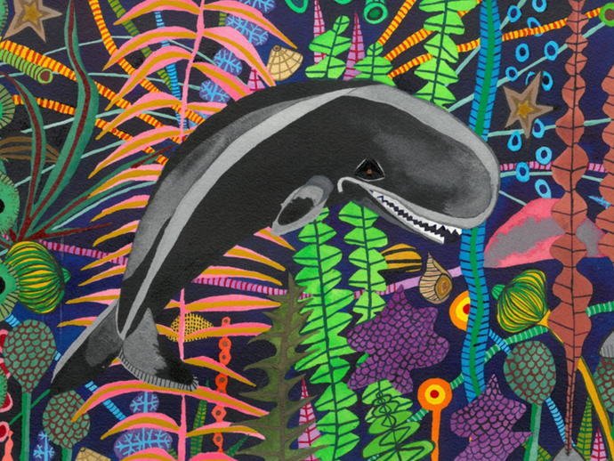 Sperm whale poster - CATHERINE HÉLIE-HARVEY 