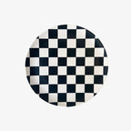 ASSIETTES EN BAMBOU - PETITE - MOD CHECK NOIRES
