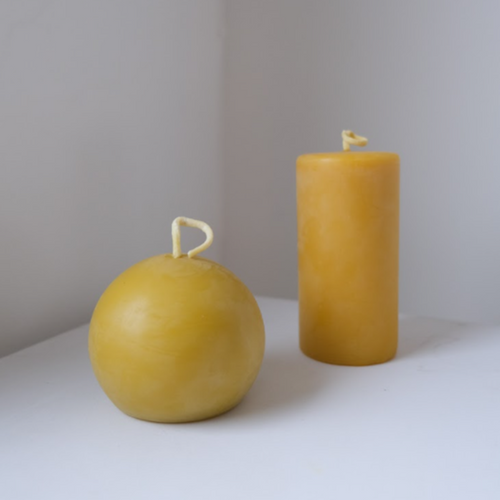 LARGE ORB CANDLE - BEESWAX