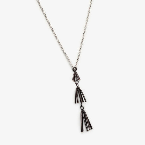 FIREWORKS CASCADE NECKLACE - OXIDIZED BLACK SILVER - CAMILLETTE