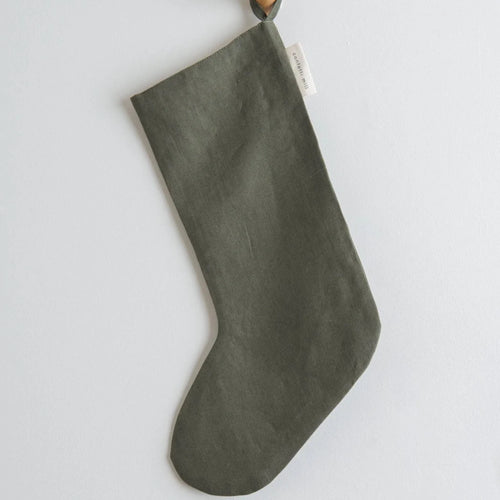 LINEN CHRISTMAS STOCKING - CONFETTI MILL