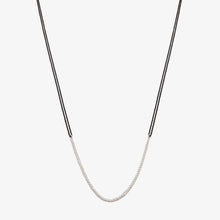 Load image into Gallery viewer, SLAKE NECKLACE - BLACK OXIDIZED SILVER &amp; SILVER - 30&quot; - CAMILLETTE