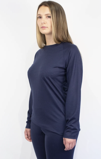 Textured navy premium sweater