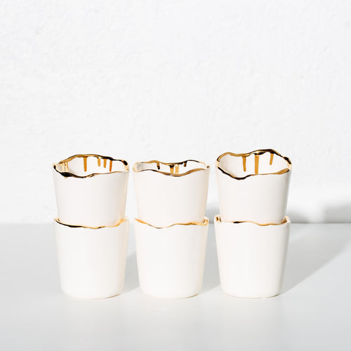 PORCELAIN AND GOLD TUMBLER - SMALL