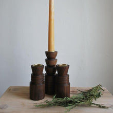 Load image into Gallery viewer, Candle Holder Set - Walnut - Elise McLauchlan